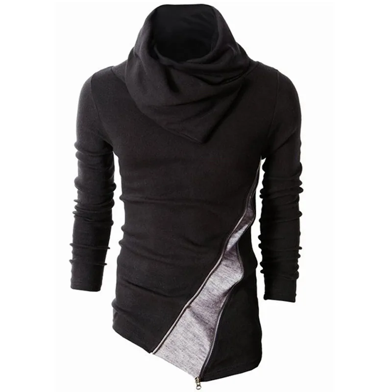 

Sweaters New Autumn Patchwork Casual Sweaters Pullover Male Fashion Slim Windproof New Bottoming shirts Homme Men MOOWNUC 2019