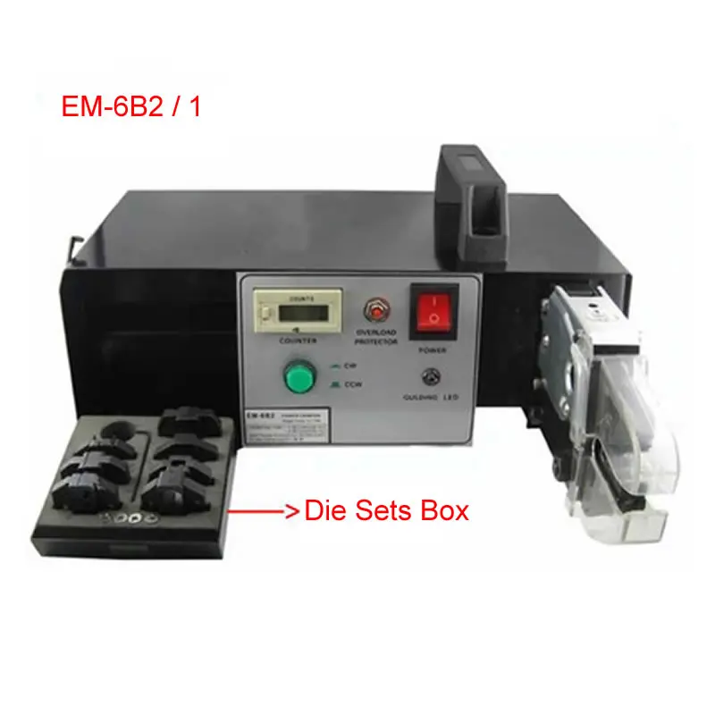 

EM-6B2 EM-6B1 0.25-10mm2 Automatic Electrical Terminal Crimping Tools with Exchangeable Die Sets Electric Crimper 110V 220V