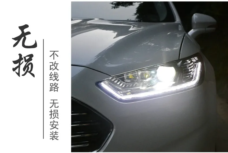 Car Styling LED Headlight for Ford Mondeo 2013- for New Fusion Head Lamp Dynamic turn signal LED DRL