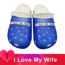 I LOVE MY WIFE/Модная Мужская обувь; мягкие повседневные домашние тапочки из ЭВА; массажные тапочки; домашние тапочки; Buty Meskie Pantoffels Klapki Hausschuhe