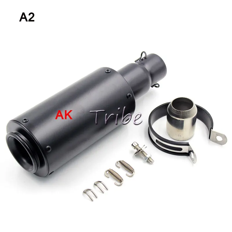 51 мм Akrapovic выхлопная мотоциклетная труба для мотокросса Escape Moto глушитель Универсальный Для suzuki ltz 400 gs 500 cbr650f z1000 R3 Scoote - Цвет: A2
