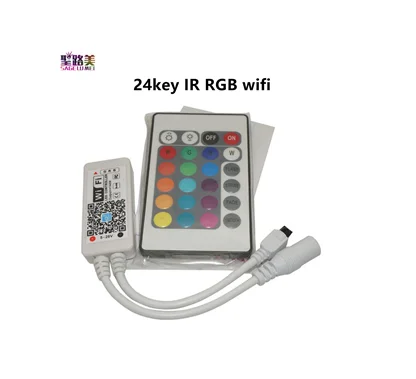 Magic Home RGB/RGBW ИК RF Bluetooth беспроводной Wi-Fi контроллер, светодиодный контроллер DC5V 12V 24V для светодиодный полосы 5050 WS2811 WS2812B пикселей - Цвет: 24key IR RGB wifi