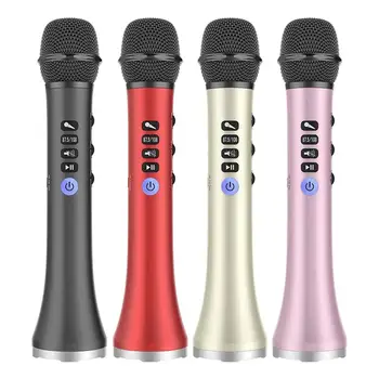 

L-698 Wireless Karaoke Microphone Bluetooth Speaker 2-in-1 Handheld Sing & Recording Portable KTV Player for iOS/Android