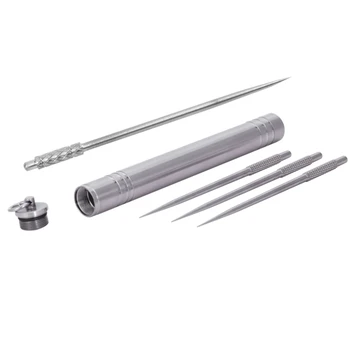 

Outdoor Portable Titanium Alloy Toothpicks Storage + Reusable [Non-Toxic] Titanium Alloy Toothpick