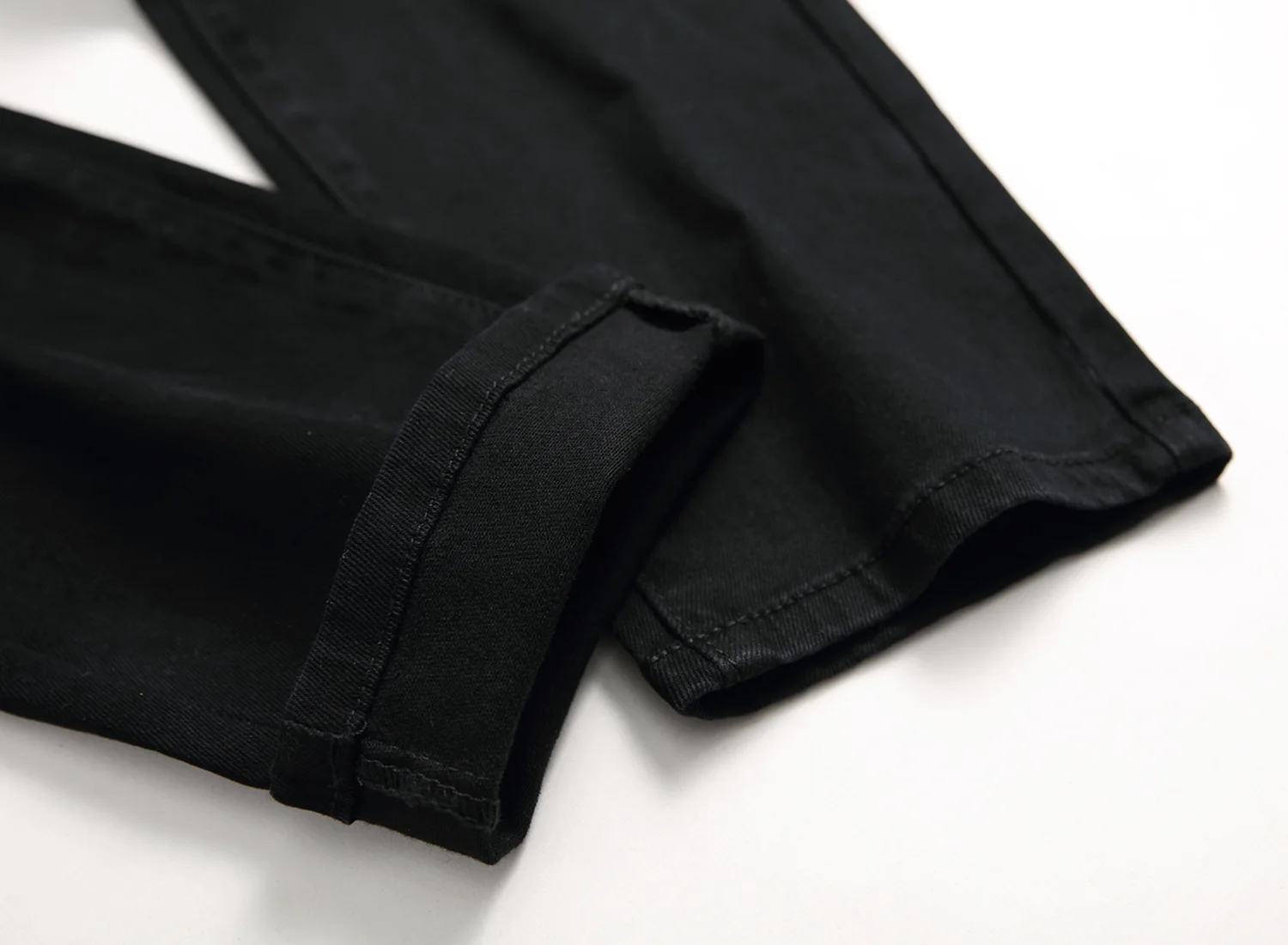 Black Jeans Men's Newest Elastic Hole Decor Men Cowboy Trousers Long Length Men Jeans Skinny Jeans for Mens
