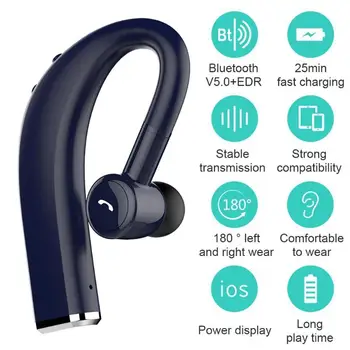 

Binaural Wireless Headphones BT5.0 Waterproof Bluetooth Ear Hook Style Stereo Earphones Sweatproof Sports Handsfree