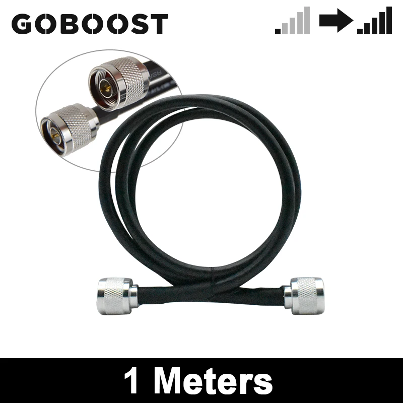 GOBOOST N Мужской Разъем 50 Ом 1 м коаксиальный кабель для 2g 3g 4g повторитель сигнала