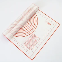 Бытовой большой размер антипригарный высокотемпературный стойкий силиконовый коврик для выпечки из стекловолокна со шкалой инструменты для выпечки 1