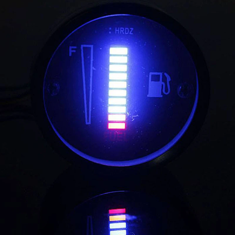 Универсальный 2 дюймов 52 мм автомобильной 10LED измеритель уровня топлива стайлинга автомобилей цифровой манометр