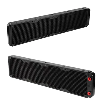

480Mm 18 Tubes Aluminum Computer Led Cpu Water Discharge Liquid Heat Exchanger G1/4 Thread Radiator Aluminum Straight Cooling