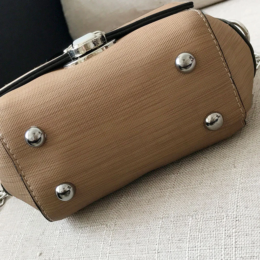 Для женщин Подарочный металлический цепочка из искусственной кожи Tote Сумочка для свидания сумка через плечо сумка на одно плечо вечерние сумка с застежкой клапаном Курьерские сумки мини