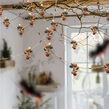 

Fabric Twine Pumpkin String Hanging Flag Hanging Decoration Window Handrail Decorative Supplies Hotel Box Lobby Art Decoration