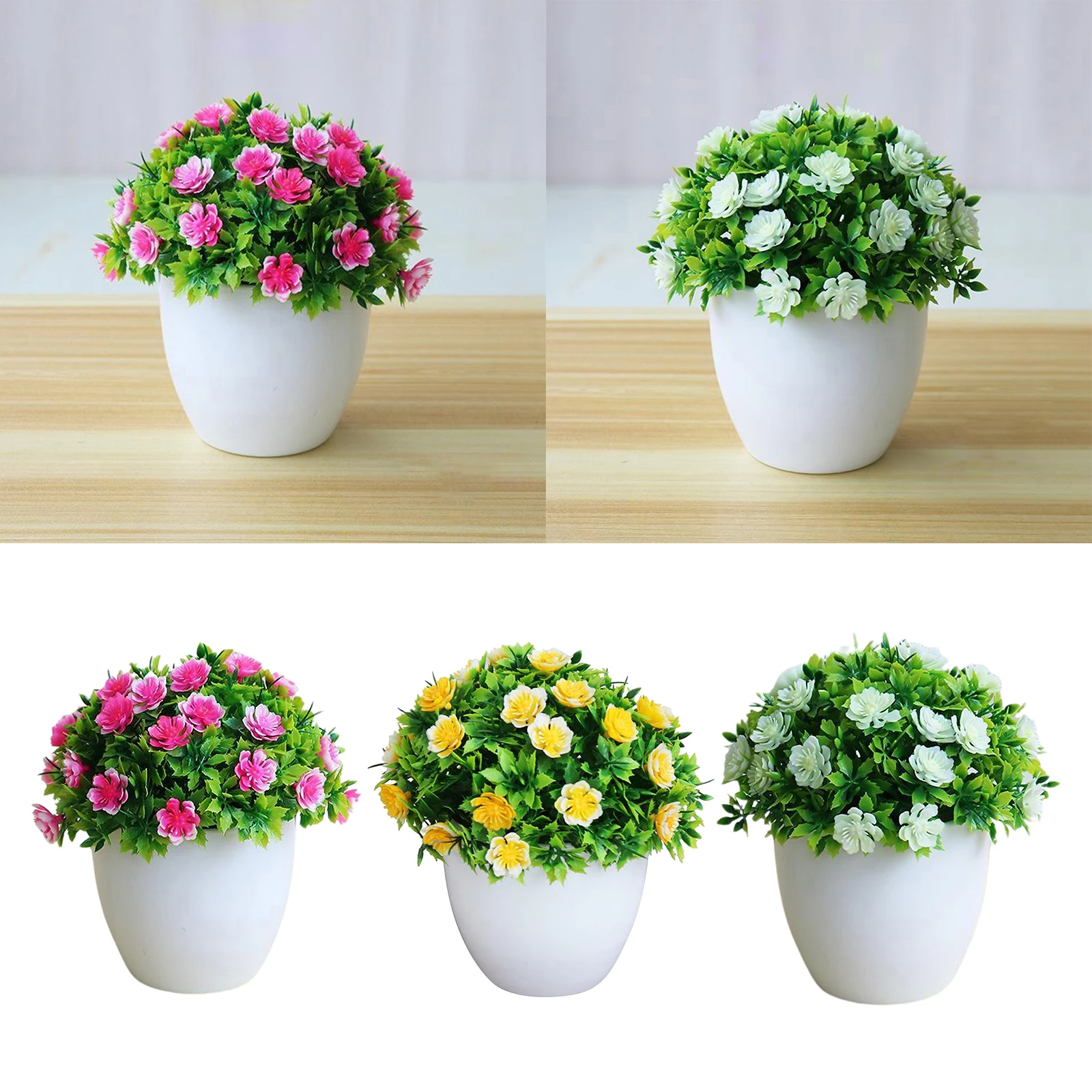 False Faux Fake Artificial Flower Plants Decorative With Pot Garden Home Office Table Centerpieces Party Decor | Дом и сад