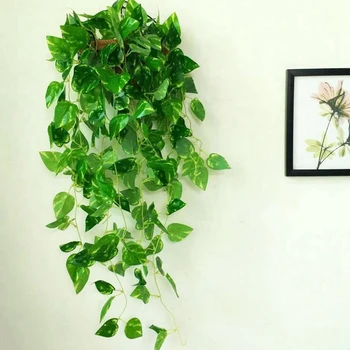 

24 Pcs Artificial Ivy Garland Foliage Green Leaves Fake Hanging Vine Plant for Wedding Party Garden Wall Decoration