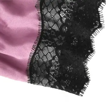 

2020 New Women Bow Sleepwear Sleeveless Strap Nightwear Lace Cami Satin Pajamas Q6PB