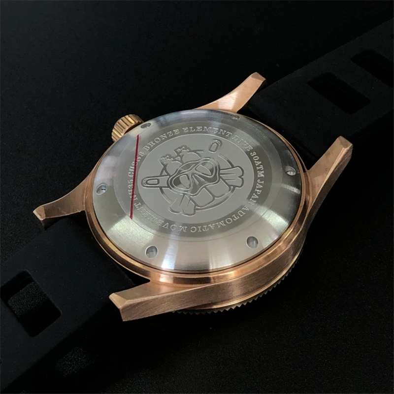 Мужские бронзовые часы для дайвинга FiftyFathoms наручные часы 300 м Водонепроницаемость SEIKONH35 сапфировое стекло нейлоновый ремешок часы для мужчин