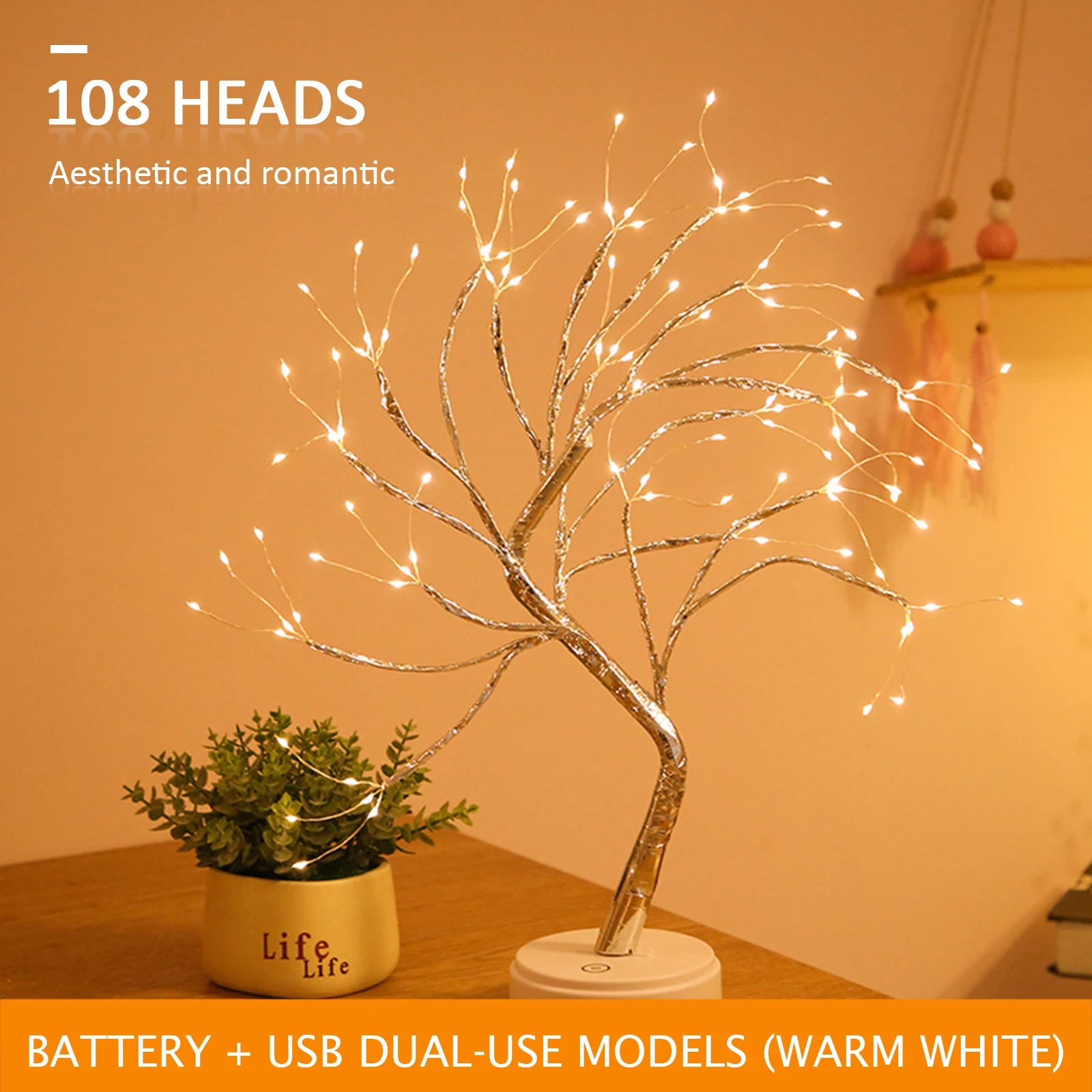 Copper Wire Tree Led Lighting  Night Battery Operated Tree - 20 Tree Light  Usb - Aliexpress