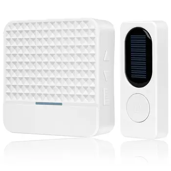 

Solar powered Waterproof Wireless DoorBell EU US UK plug Smart Door Bell chime 1 button 1 Receiver LED light
