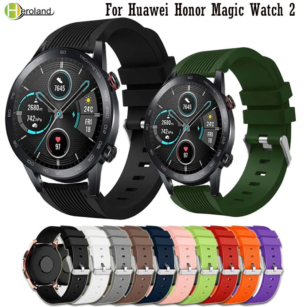 Ремешок для часов Huawei Honor Magic watch 2 спортивный браслет 22 мм Силиконовые смарт- часы