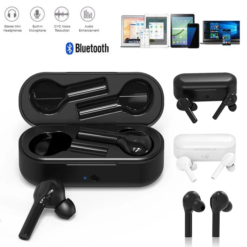 Bluetooth мини наушники HD стерео наушники микрофон Беспроводные спортивные наушники-вкладыши с зарядной коробкой для samsung Xiaomi huawei телефон