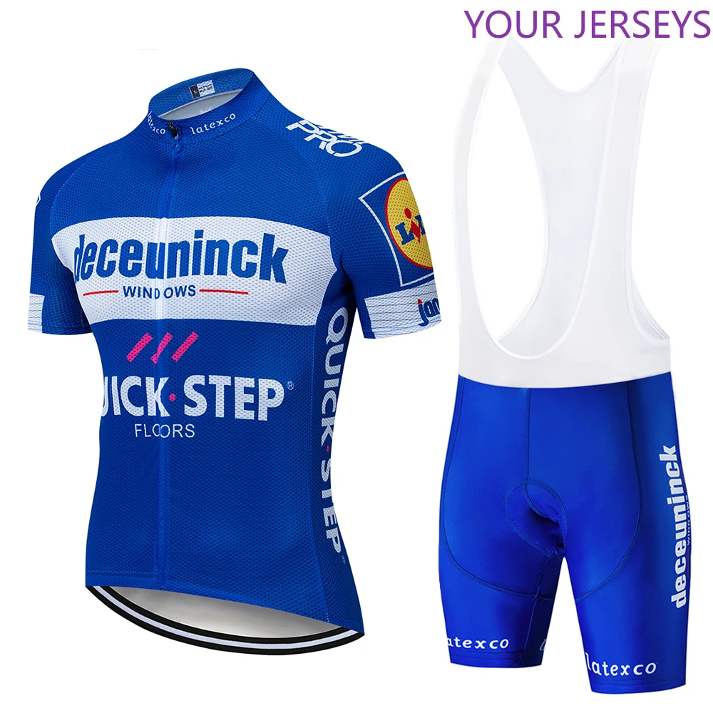 

2020 New QUICK STEP Team Cycling Jersey Gel Pad Bike Shorts Set MTB SOBYCLE Ropa Ciclismo Mens Pro Summer Bicycling Maillot Wear