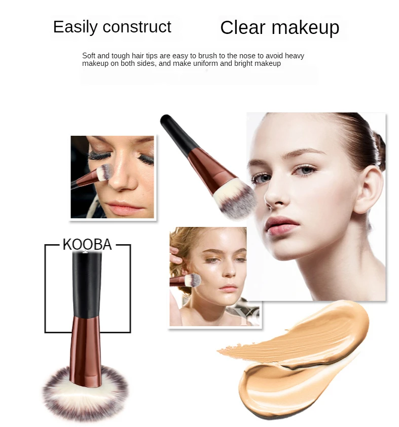 Fundação Blush Escova Rosto Compõem Profissional Ferramenta Cosmética Corretivo pó 1pc 4 High Quality Beleza e saúde