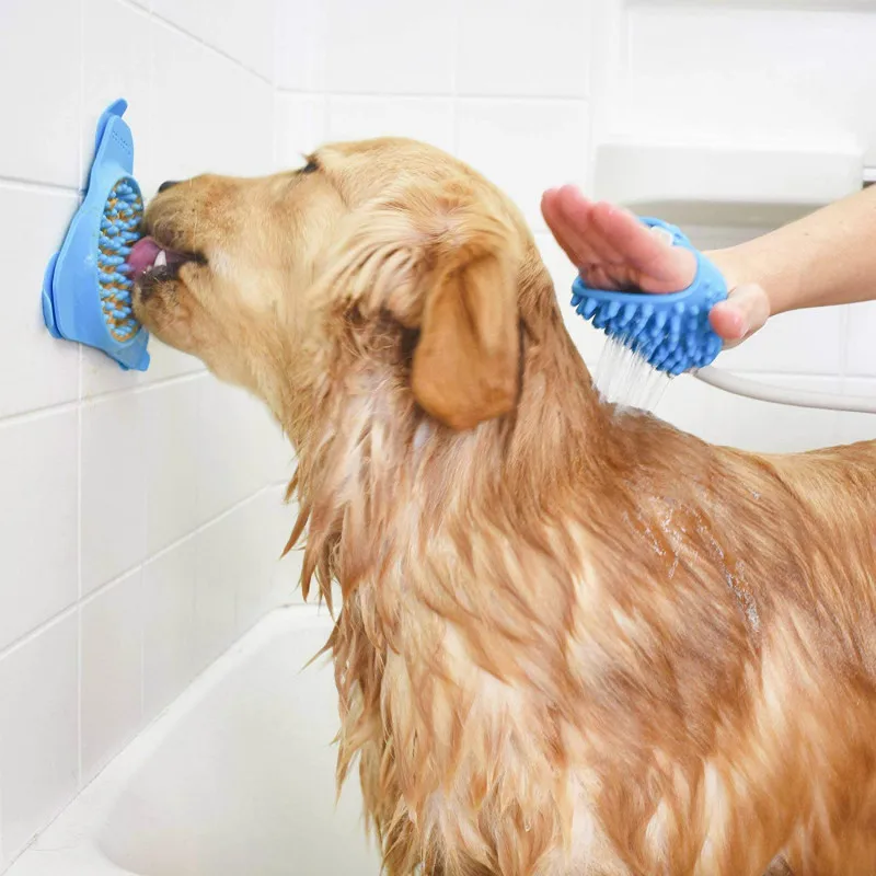 

Silicone Lick Pad Bowl Mat For Dogs Slow Feeding Portable Pet Bowl Goods For Dogs Bathing Distraction Dog Supplies Accessories