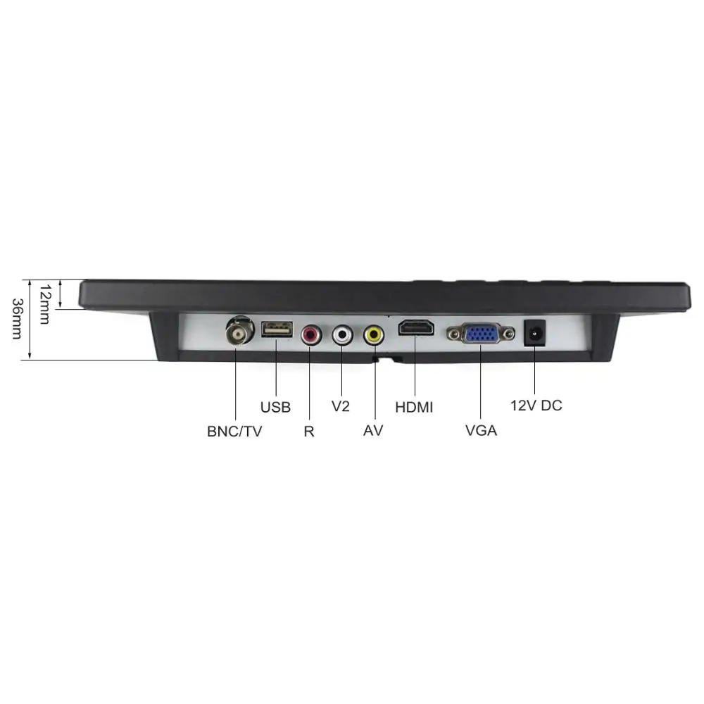 DIYKIT 10," ips HD экран автомобильный монитор заднего вида встроенный динамик с BNC/AV/VGA/HDMI вход 1280x800