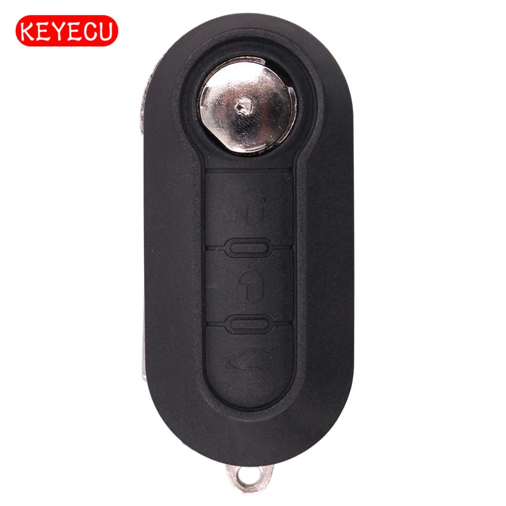 

Keyecu New Smart Remote Key Fob 3 Buttons 433MHz ID46 Car Key for Fiat 500, Doblo, Florino, Punto, Qubo - Del-phi 300