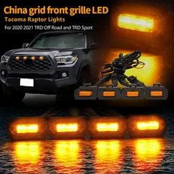 Para toyota tacoma w/trd 2020 2021 grade de luz led grade montagem conjuntos pro grill só, grade dianteira iluminação acessórios do carro