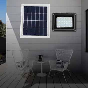 

50W LED Solar Powered Wall Light IP65 Waterproof Floodlight For Garden Courtyard Energy Saving Light