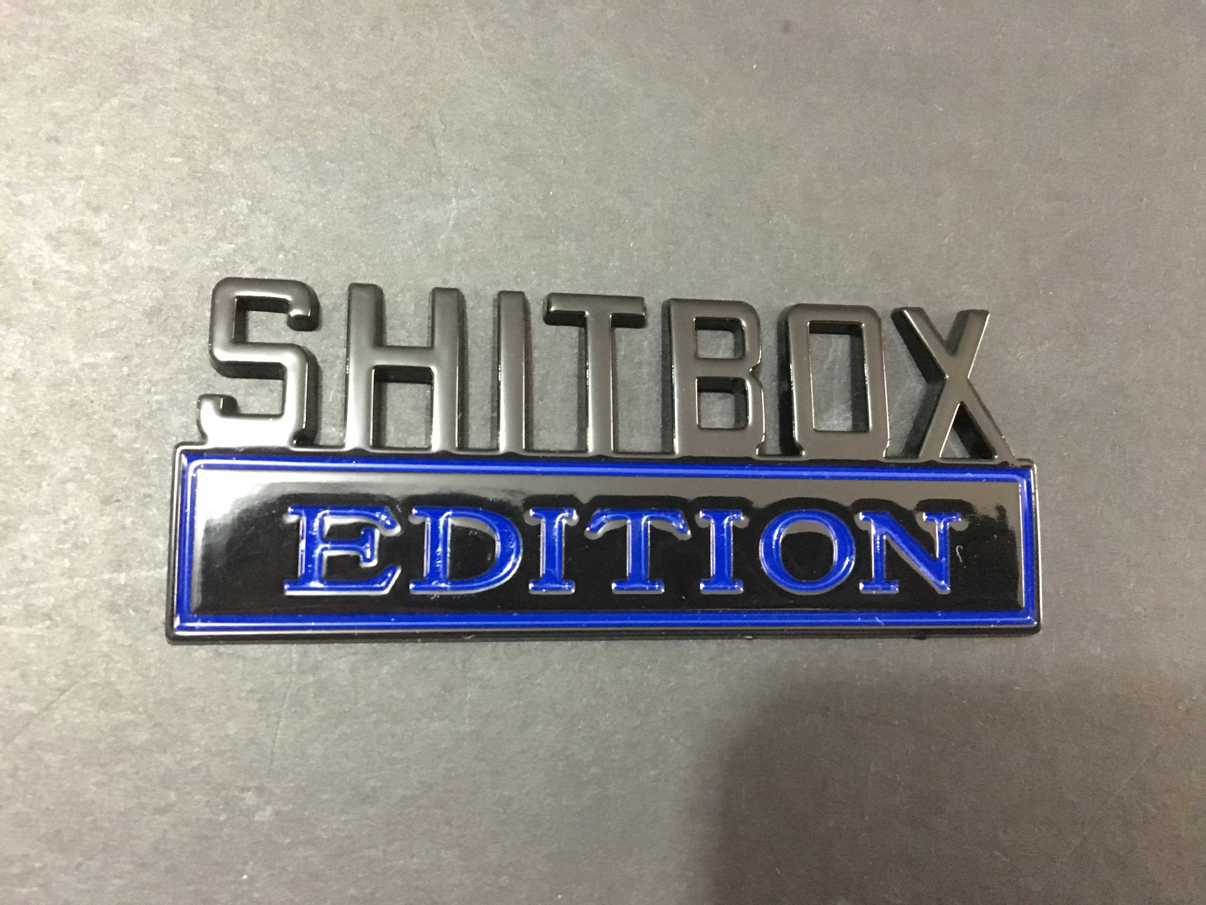 1pc glossy SHITBOX EDITION black red blue white emblem Badges free shipping  Автомобили и | Отзывы и видеообзор