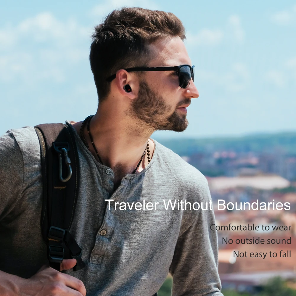 Беспроводные наушники вкладыши Bluetooth TWS 5 0 Спортивная гарнитура с микрофоном для