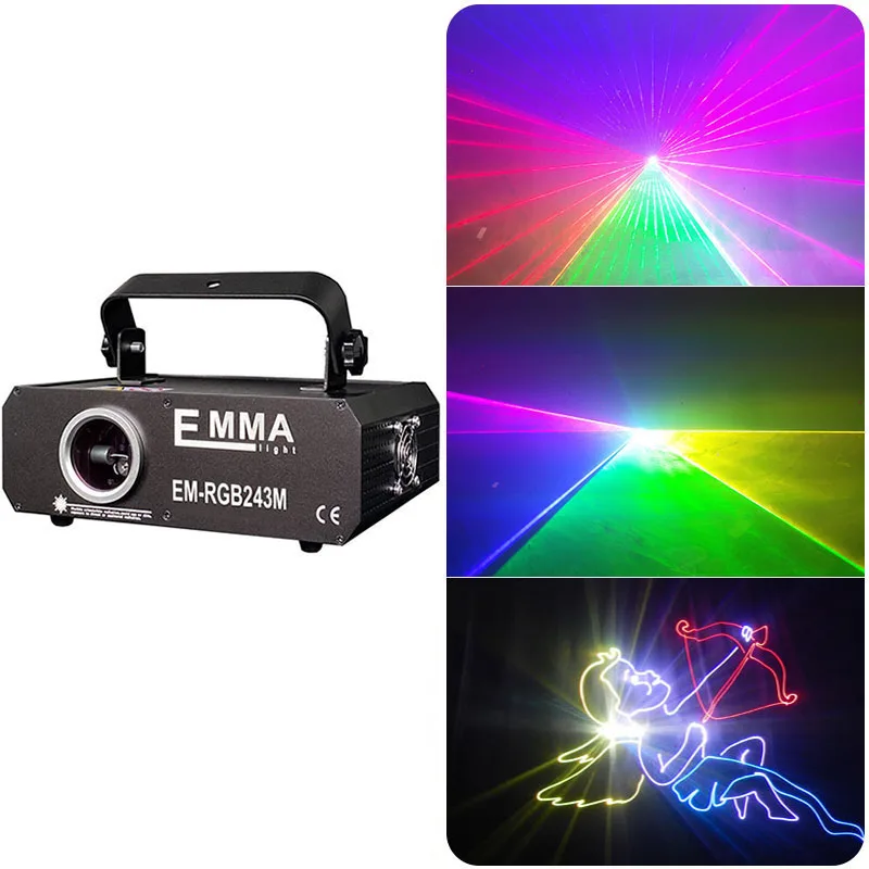 Лазерное шоу RGB 2 Вт 2000 МВт проектор с 3D эффектом светильник диджея рождественской