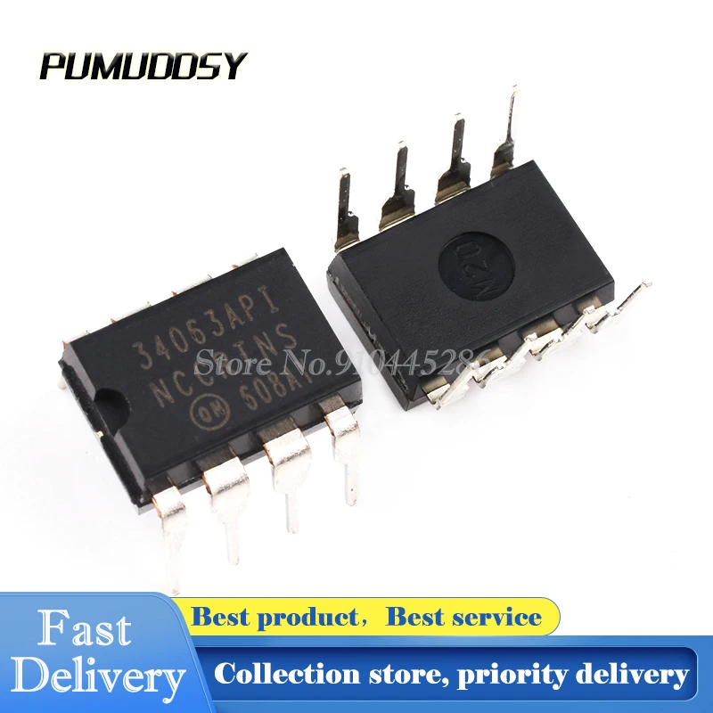 10 шт./лот MC34063 MC34063A DIP MC34063API 34063 DIP-8 Мощность чип новый | Электронные компоненты и