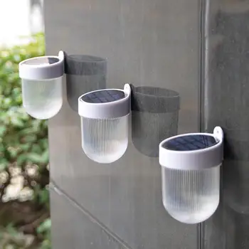 

New Solar 3LED Wall Lamp Waterproof IP65 Double Color Switchable Intelligent Light Control Outdoor Landscape Garden Fence Light