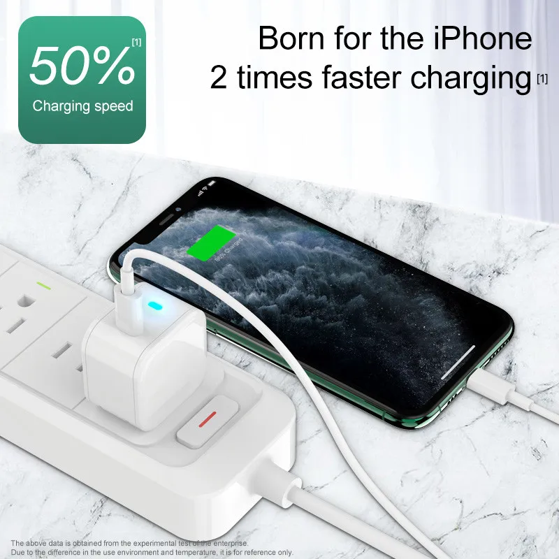 Usb type C зарядное устройство 3A Быстрая зарядка мобильного телефона зарядное устройство адаптер для iPhone 11 11pro XS XR 7 8 X iPad 18 Вт PD зарядный кабель