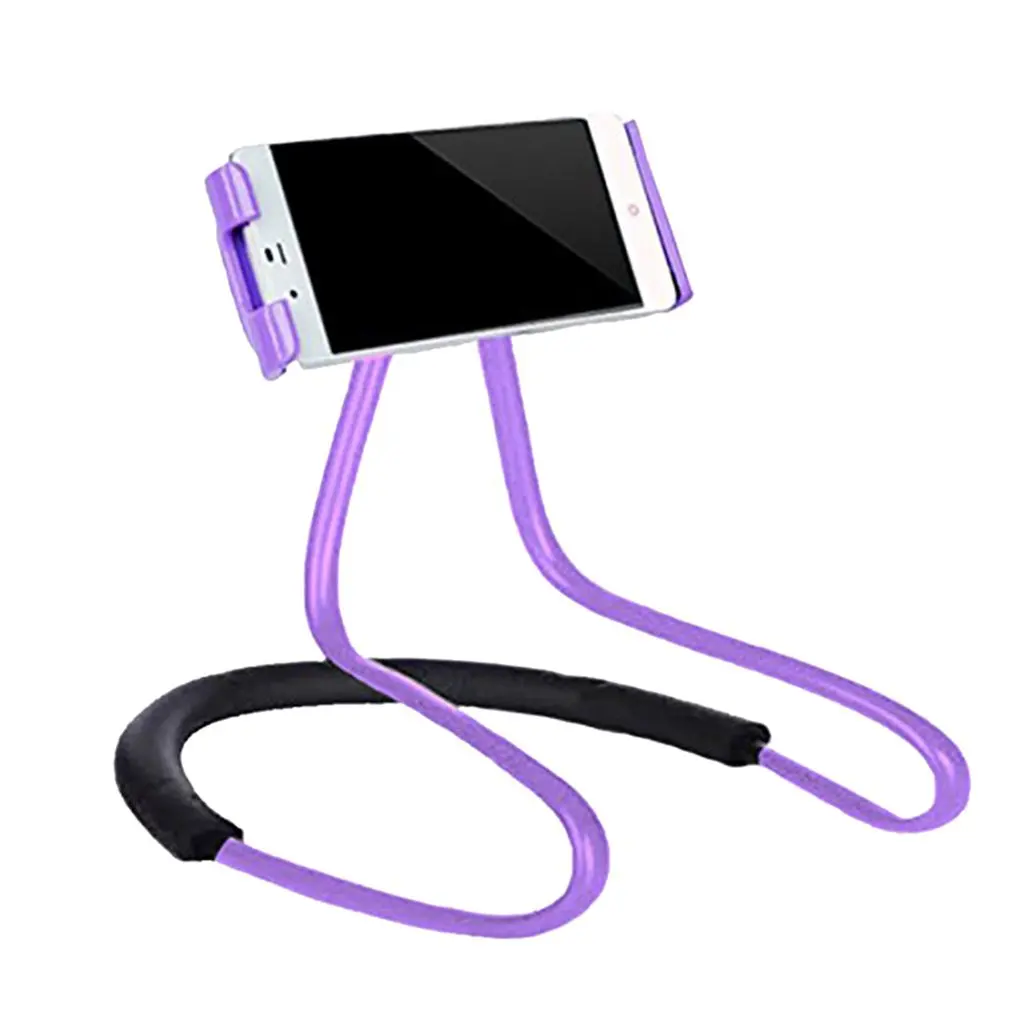 

Flexible Mobile Phone Holder Hanging Neck Lazy Necklace Bracket Bed 360 Degree Phones Holder Stand For iPhone Xiaomi Huawei