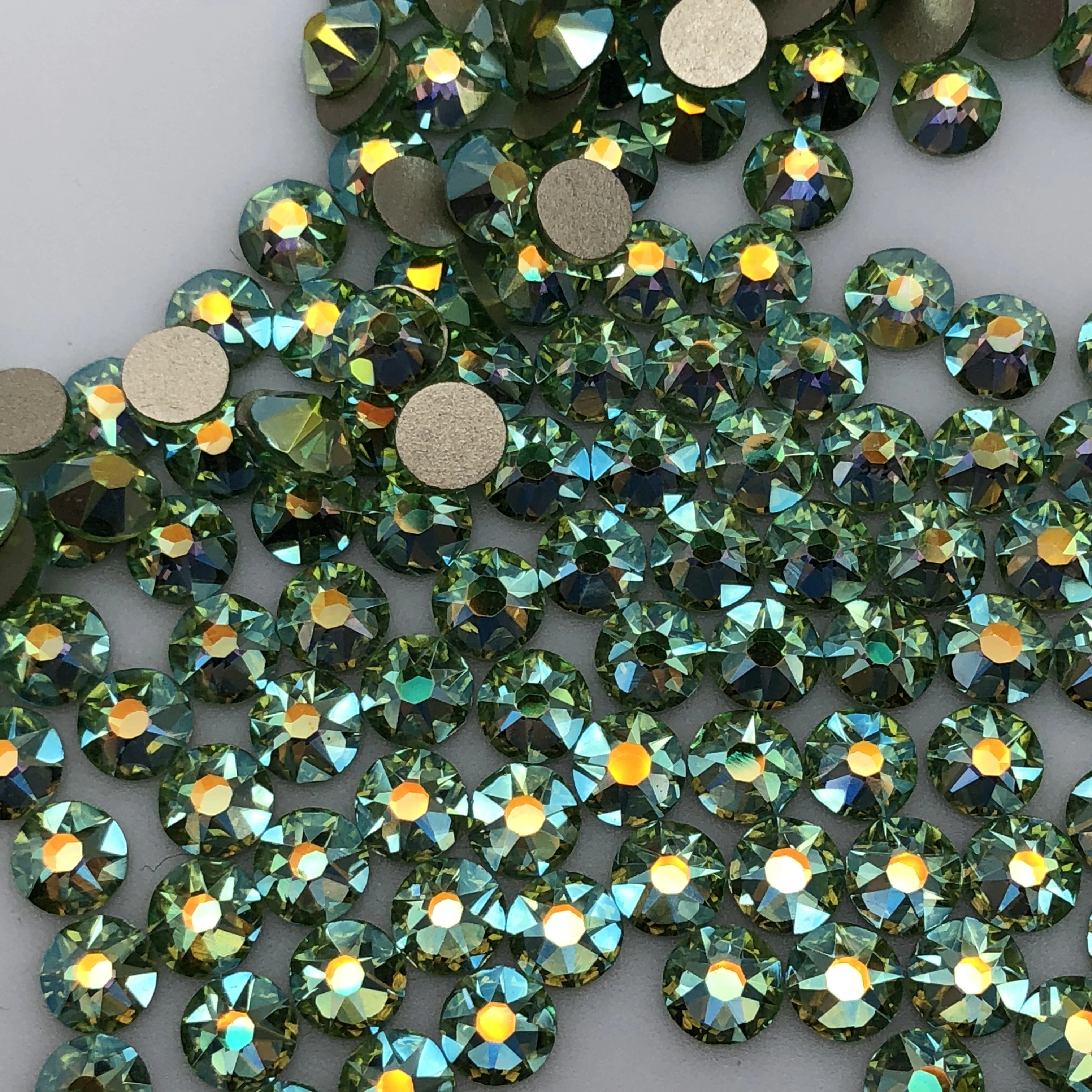 Стразы Peridot AB ss20 и ss30 размер 8 большие маленьких без Горячая фиксация клей | Дом сад