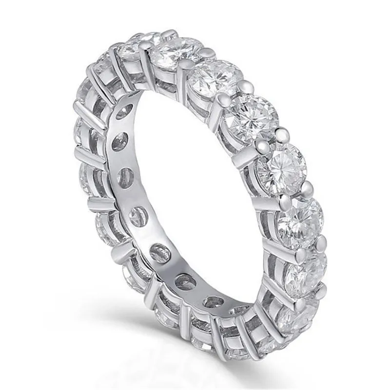 Choucong, кольцо вечности, 925 пробы, серебро, AAAAA, циркон, cz, обручальное кольцо, кольца для мужчин и женщин, ювелирное изделие, подарок - Цвет основного камня: Style 2