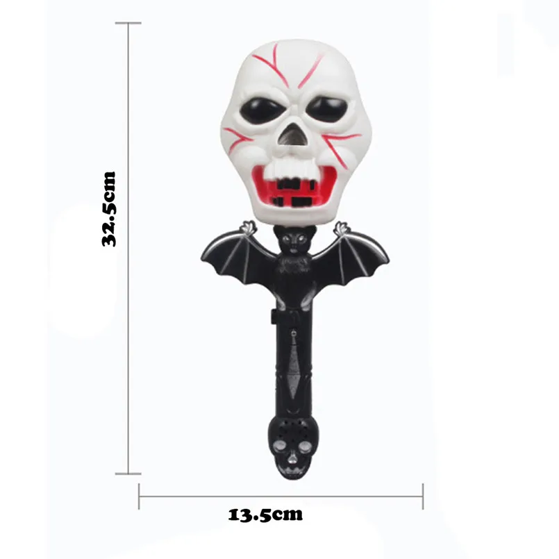 Хэллоуин забавная ToysHalloween игрушка ужасов волшебный череп лампа-палочка со звуковым эффектом Скелет палочка новинка игрушки 40AG16