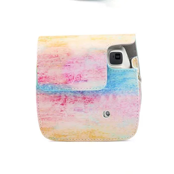 

New Mini Film Instant Camera Bag For Polaroid Instax Mini 9 8 8 Case PU Leather Cover with Shoulder Strap