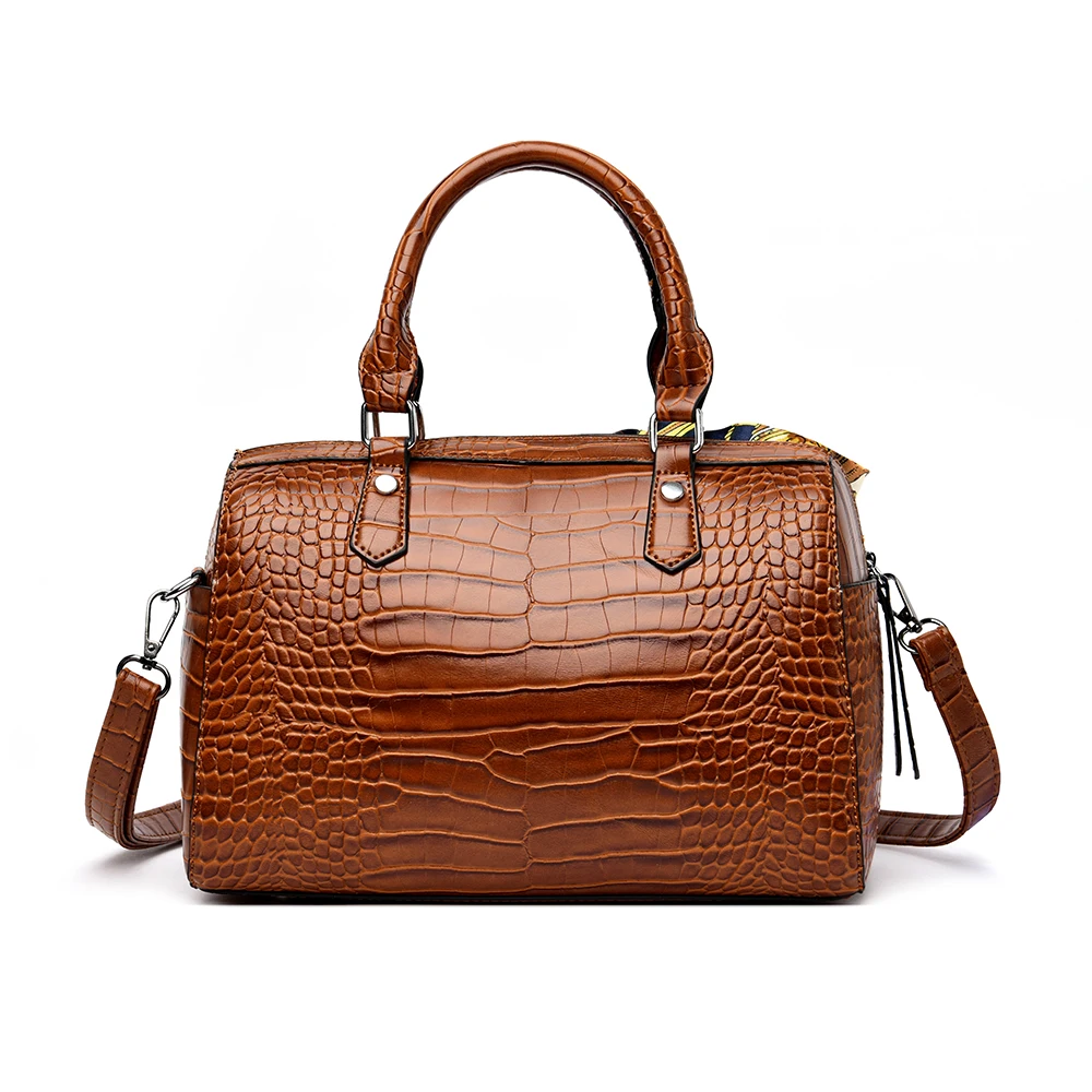 ZMQN Bolsa Feminina женская сумка из крокодиловой кожи, Бостонская сумка на плечо для женщин, ручная сумка, новые кожаные сумки с лентами для девушек C691