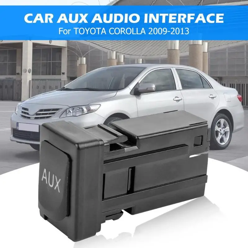 Черный AUX стерео адаптер для Toyota Highlander 2010 Corolla 2009-2013 TACOMA 2009-2012 SEQUOIA 2008-2013 RAV4 2009-2011