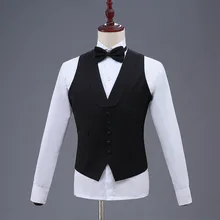 Стиль Мужская шаль костюм с лацканами жилет костюм сценический Молодежный хост хор представление жилет