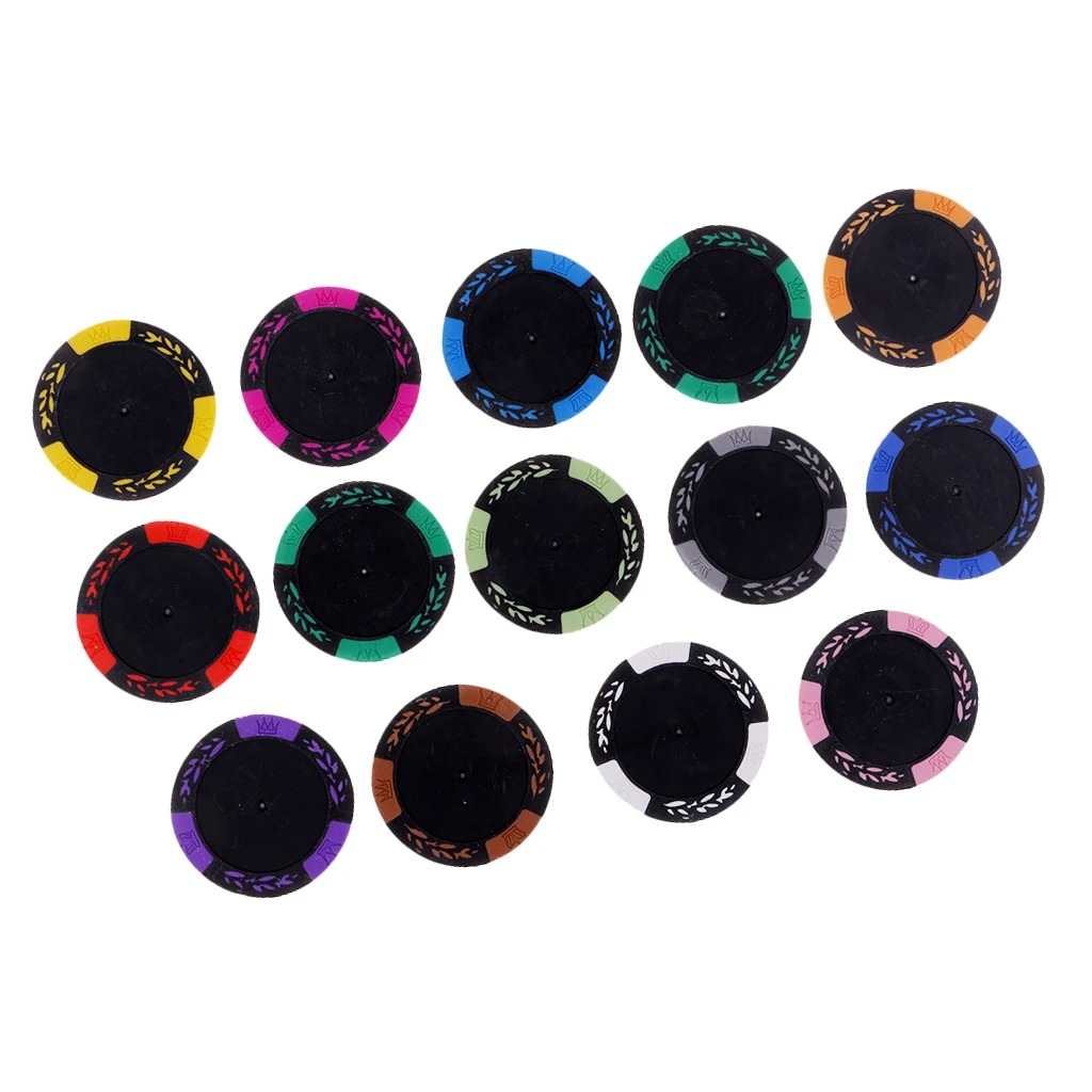 13pcs / Plastic Coins Poker Chips Kit For Table Game Home Casino Party