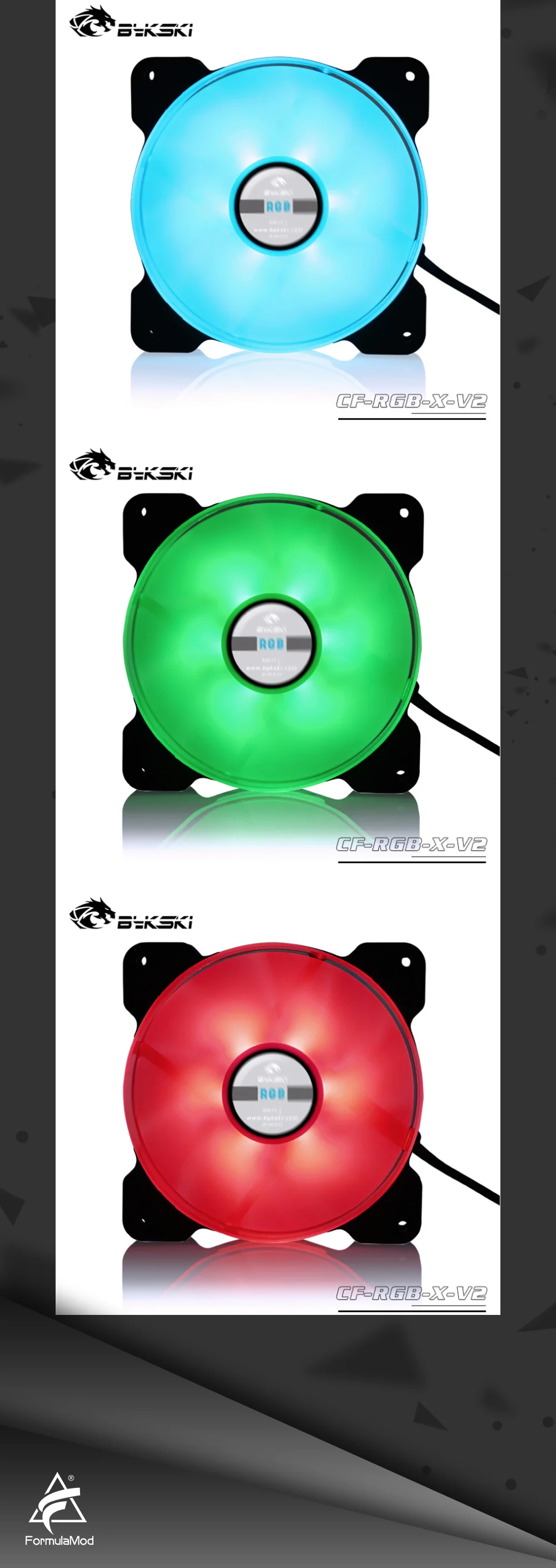 Bykski Fan / Cooler 120mm Constant Cooling, Rgb 12v 4pin, Compatible With 120 / 240 / 360 / 480 mm Radiators, Water Cooling Fans, CF-RGB-X-V2  