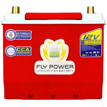 전압 디스플레이가 있는 자동차 시동 배터리, FLY65D23L/R LiFePO4, 12V, 480WH, CCA1100A, 스마트 BMS가 있는 자동차 시동 리튬 다리미 배터리