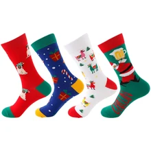 Для мужчин Для Женщин Носки ярких цветов из хлопка с героями мультфильмов человек носки, подарок на Рождество