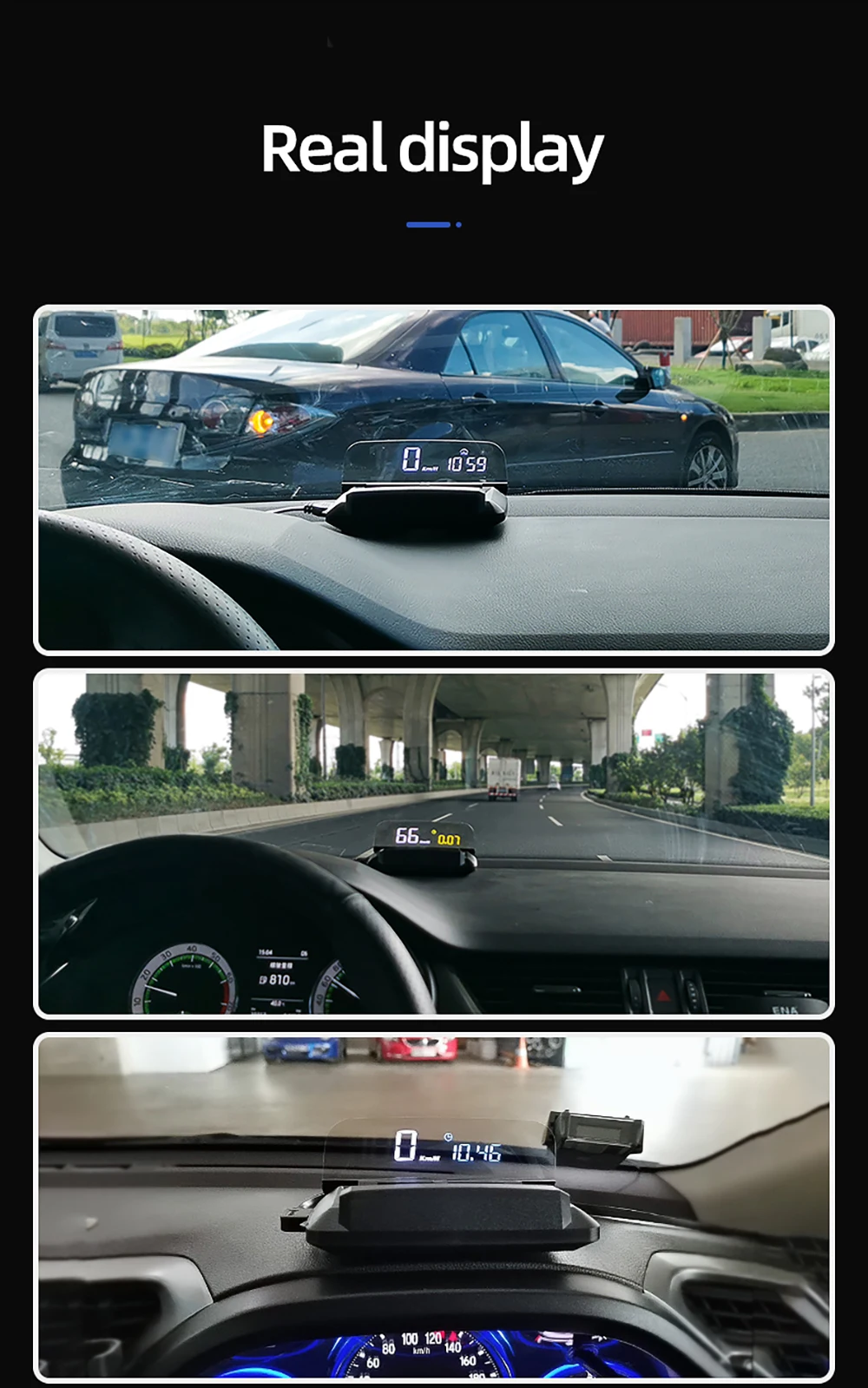 HUD Mirror L3 Car Head up display Digital Speedometer (15)